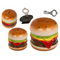 Spardose mit Schloss, Hamburger, ca. 14 x 13 cm,