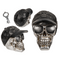 Spardose mit Schloss, Totenkopf mit Basecap,