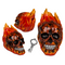 Spardose mit Schloss, Totenkopf mit Feuer,