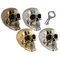 Spardose mit Schloss, Totenkopf, ca. 15 cm,