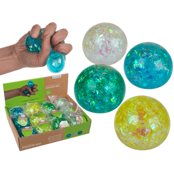 Squeeze-Ball, Colourful, ca. 6 cm,