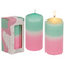 Stumpenkerze mit Farbverlauf, rosa/mint