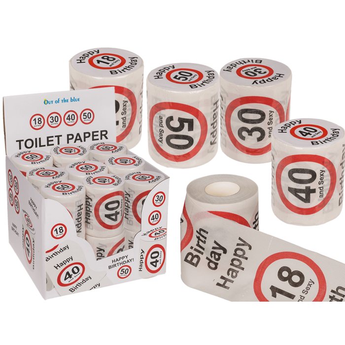 Toilettenpapier, Happy Birthday - 18, 30, 40 & 50