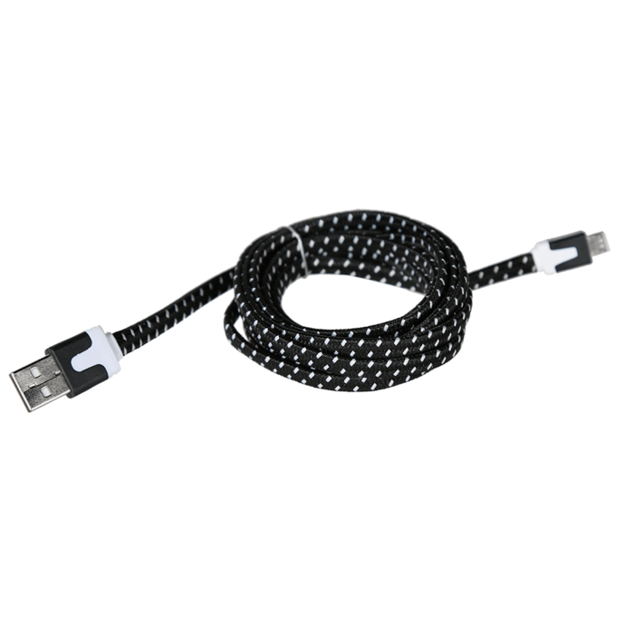 USB & Micro-USB-Ladekabel mit Textilummantelung,