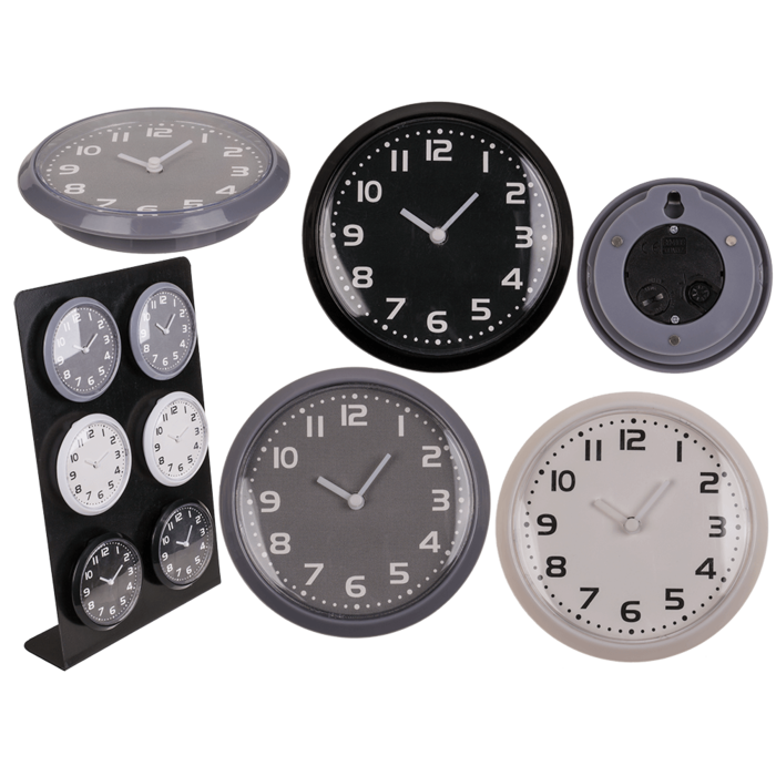 Uhr mit Magnet, Pure Colours, ca. 8 cm,