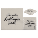 Weiß/Graue Papier-Servietten,