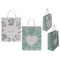 Weiß/grüne Papier-Geschenktüte, Love,
