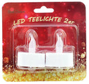 LED Teelichter 2er Set, inkl. Batterie, 4x3cm
