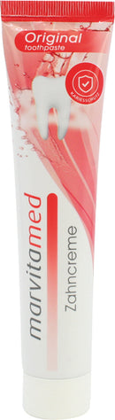 Zahncreme Marvita 75ml Original Kariesschutz sorgt fr frischen Atem und grndliche Reinigung & Strkung von Zahn und Zahnfleisch mit Fluorid