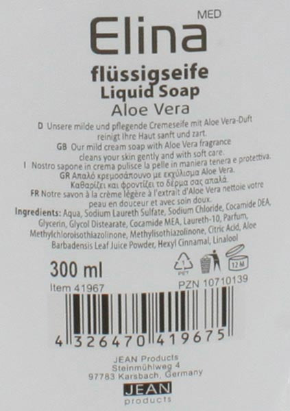 Elina Aloe Vera Seife flssig 300ml mit Spender