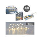 Lichterkette Draht / Mikro, 40 LED, TIMER, 420cm