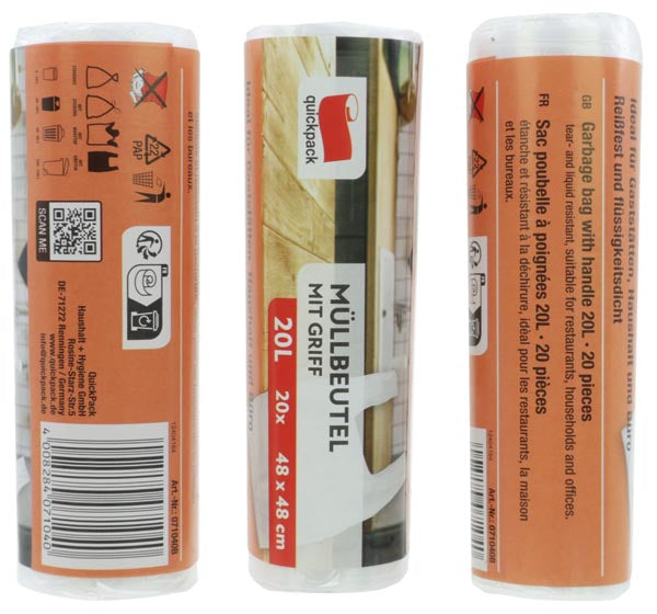 Müllbeutel 20l 20er Rolle mit Griff 10MY