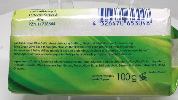 Seife Elina 100g grne Olive mit Glycerin