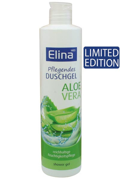 Dusch Gel Elina 300ml Aloe Vera reichhaltige Feuchtigkeitspflege runde Flasche Limited Edition