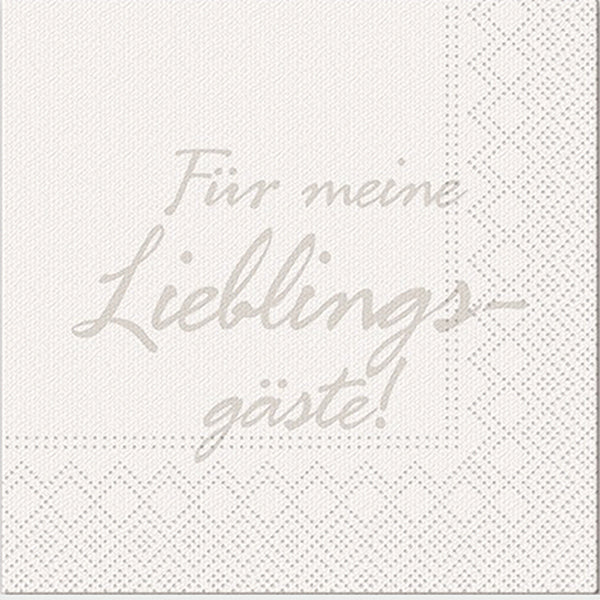 Servietten Premium 'Lieblingsgast' 20er 33X33cm