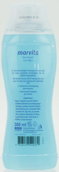 Dusch Gel Marvita 300ml for Men 2in1 Hair & Body