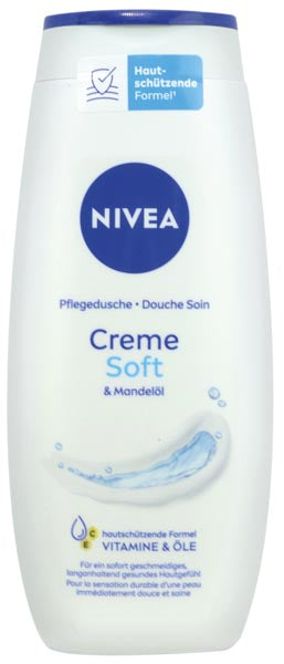 Nivea Dusch 250ml Creme Soft Pflegedusche mit natrlichem Mandel-l