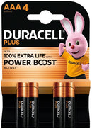Batterie Duracell Plus Alkaline Micro AAA 4er