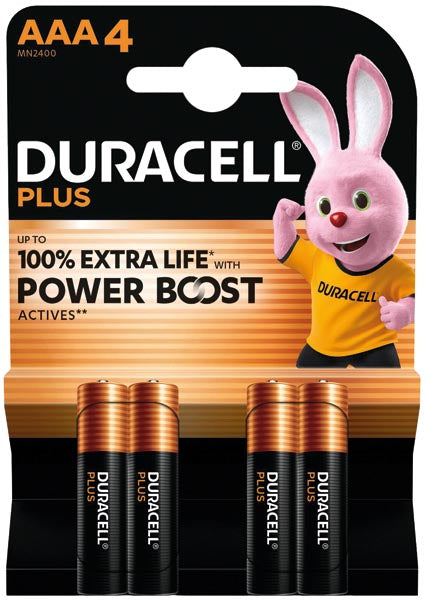 Batterie Duracell Plus Alkaline Micro AAA 4er
