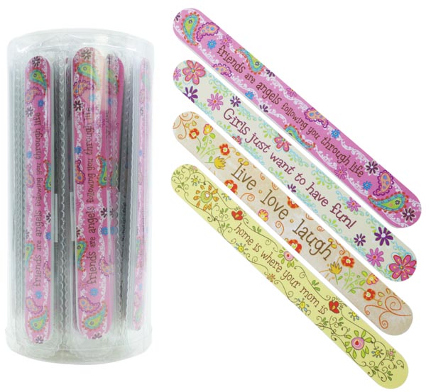 Nagelfeile Soft geschäumt 18cm in Box m.Sprüchen