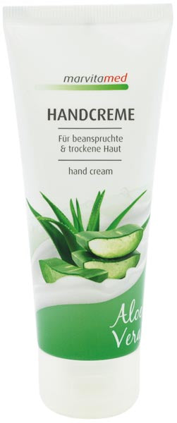Marvita med Handcreme 75ml Tube Aloe Vera Schutze und Pflege beanspruchter, trockener Haut