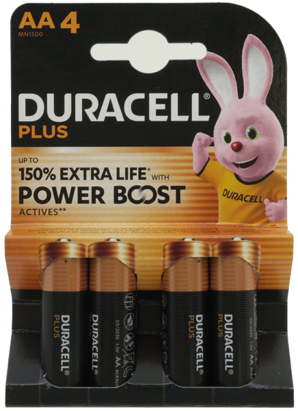 Batterie Duracell Plus Alkaline Mignon AA 4er