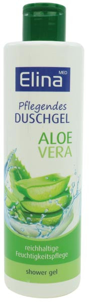 Elina Aloe Vera Dusch Gel 250ml reichhaltige Feuchtigkeitspflege,runde Flasche