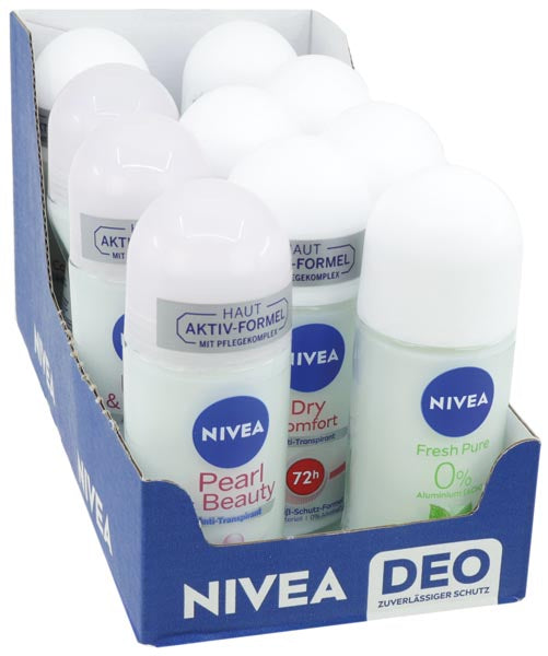 Nivea Deoroller 50ml 10er Mixkarton
