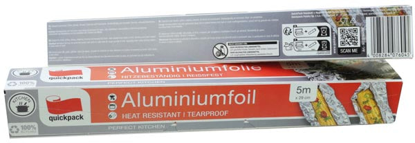 Alufolie 30cm breit 5m im Karton, 10my