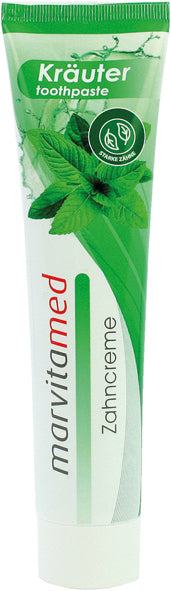 Zahncreme Marvita 125ml Kruter reinigt & strkt Zhne und Zahnfleisch, mit Kruter-Extrakten aus Kamille & Salbei
