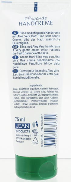 Elina Aloe Vera Handcreme 75ml in Tube