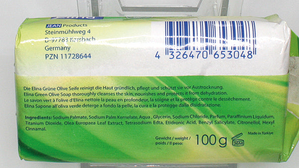Seife Elina 100g grne Olive mit Glycerin