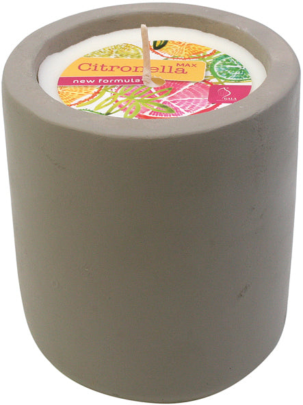 Kerze Citronella 270g im Betongefäß grau