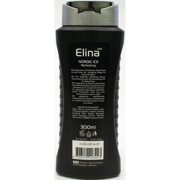 Dusch Gel Elina 300ml 2in1 Nordic Ice for men fr Haut und Haare Refreshing