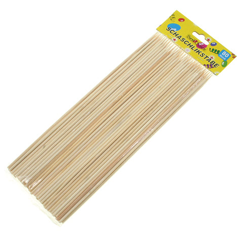 Küche Schaschlikspieße aus Holz 80er , 25cm lang