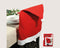 Stuhlhusse Mütze Filz, rot-weiß, rot B:50cm