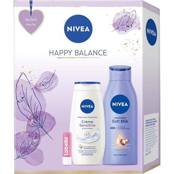 Nivea GP 'Happy Balance' Dusch 250ml+Labello