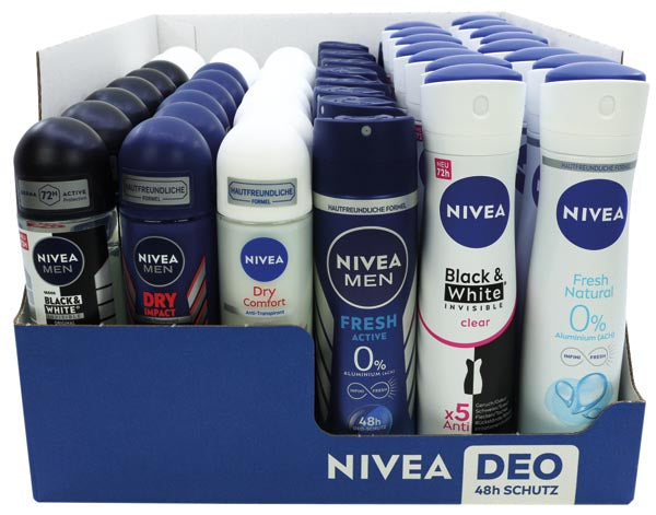 Nivea Deospray 150 / Roller 50ml 48er Mixkarton