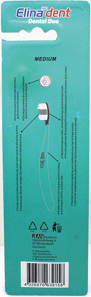Zahnbrste ELINA 2er m. Anti-Rutschgriff medium