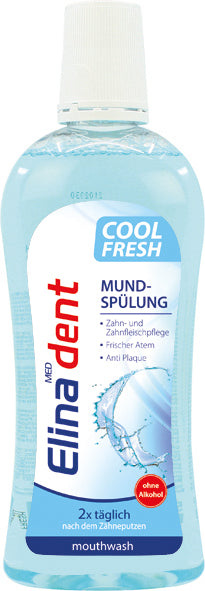 Zahn Mundsplung Elina 500ml Cool Fresh pflegt Zhne & Zahnfleisch, vermindert Plaque und sorgt fr frischen Atem, ohne Alkohol
