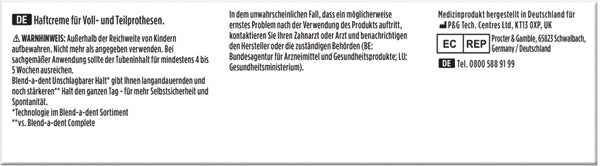 Blend-a-Dent Plus Premium Haftcreme 40g Unschlagbarer Halt, fluoridfrei