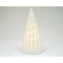 Porzellan LED Baum 11,5x6cm weiß