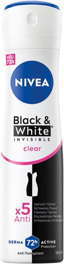 Nivea Deospray 150ml Black&White Invisible Clear