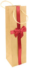 Geschenktasche 35x10cm, Flasche m. Satinschleife