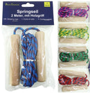 Springseil 2m Holzgriffe im Polybeutel farb. sort