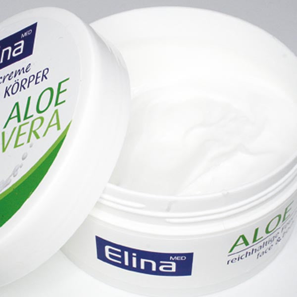 Elina Aloe Vera Pflegecreme 150ml in Dose fr Gesicht & Krper, mit Schutzfolie