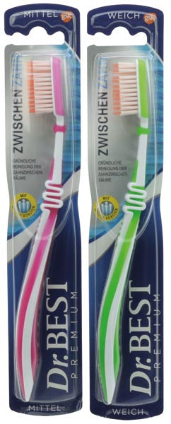 Dr. Best 24er Mixkarton 3fach sort. 6x Zwischenzahnbrste soft, 6x Interdentalzahnbrste medium, 8x ZB Interdent active