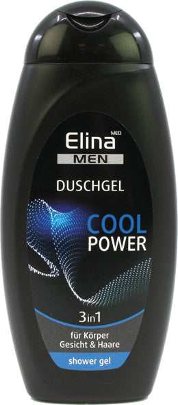 Dusch Gel Elina 300ml for Men 3in1 Cool Power fr Krper, Gesicht & Haare