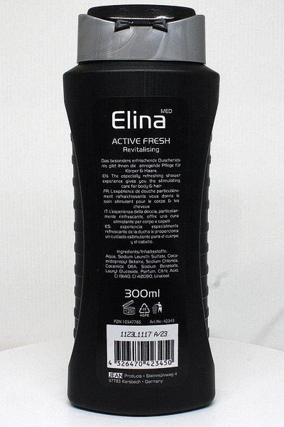 Dusch Gel Elina 300ml 2in1 Active Fresh for men Haut und Haare Revitalising
