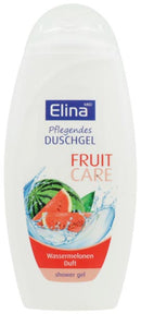 Dusch Gel Elina 300ml Fruit Care Wassermelone Pflegendes Duschgel mit Wassermelonen-Duft ovale Flasche